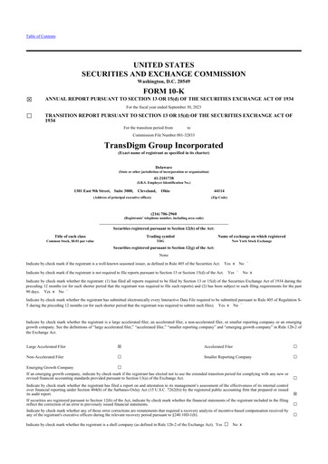 Thumbnail TransDigm Group 10-K Annual Report 2023