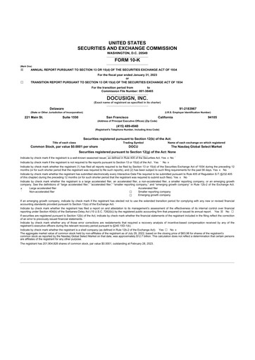 Thumbnail DocuSign 10-K Annual Report 2023