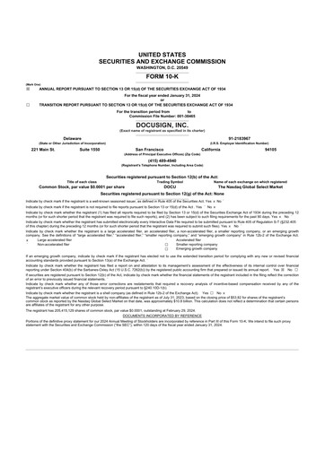 Thumbnail DocuSign 10-K Annual Report 2024