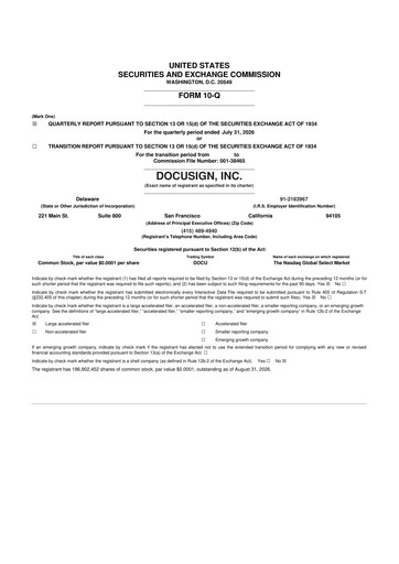 Thumbnail DocuSign 10-Q Quarterly Report FY2027 
