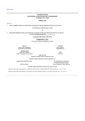 Thumbnail Fortinet 10-K Annual Report 