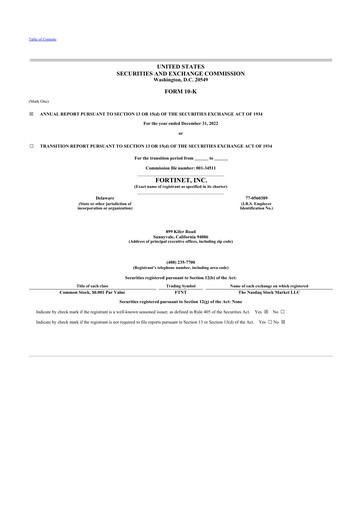 Thumbnail Fortinet 10-K Annual Report 2022