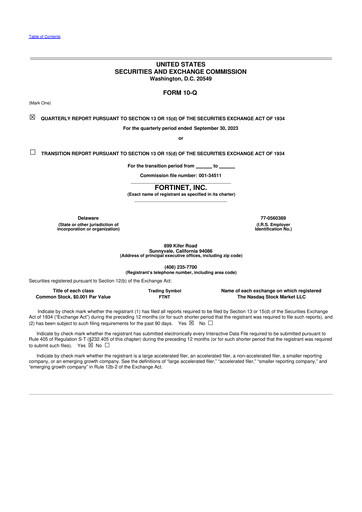 Thumbnail Fortinet 10-Q Quarterly Report FY2023 