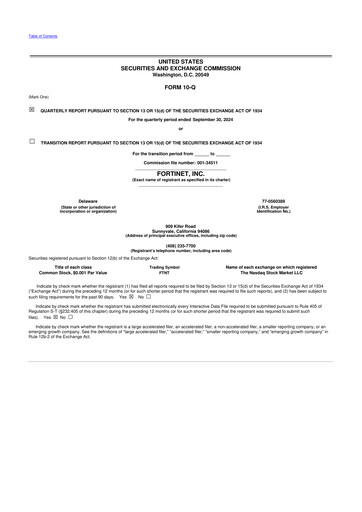 Thumbnail Fortinet 10-Q Quarterly Report FY2024 