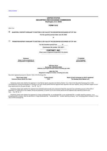 Thumbnail Fortinet 10-Q Quarterly Report FY2025 