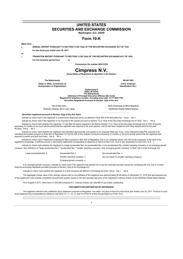 Thumbnail Cimpress 10-K Annual Report 2017