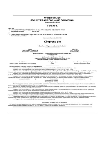 Thumbnail Cimpress 10-K Annual Report 2024