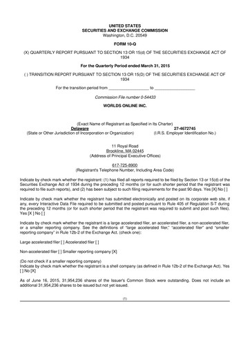 Thumbnail MariMed 10-Q Quarterly Report FY2015 