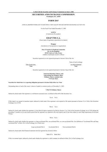 Thumbnail EDAP TMS 20-F Annual Report 