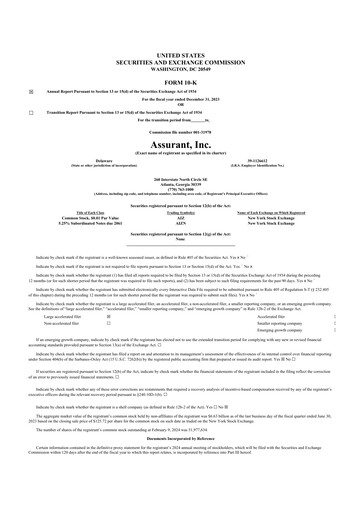 Thumbnail Assurant 10-K Annual Report 2023