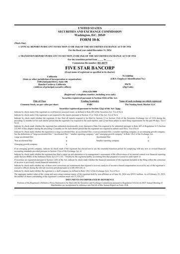 Thumbnail Five Star Bancorp 10-K Annual Report 2024