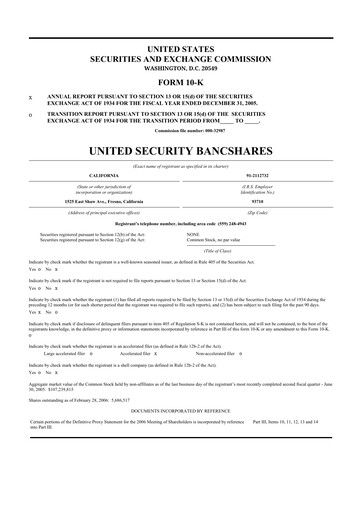 Thumbnail United Security Bancshares 10-K Annual Report 
