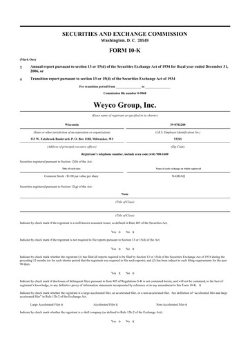 Vorschaubild Weyco Group 10-K Jahresbericht 