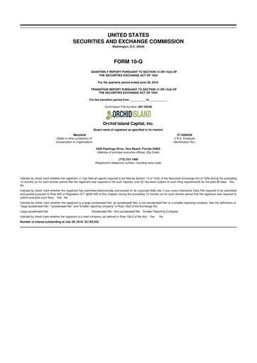 Thumbnail Orchid Island Capital
 10-Q Quarterly Report FY2016 