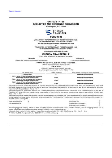 Thumbnail Energy Transfer LP
 10-Q Quarterly Report FY2023 