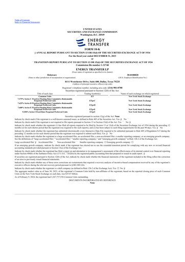 Thumbnail Energy Transfer LP
 10-K Annual Report 2023