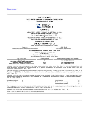 Thumbnail Energy Transfer LP
 10-Q Quarterly Report FY2024 
