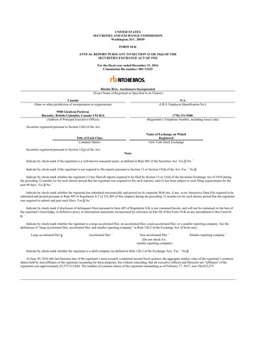 Thumbnail RB Global
 10-K Annual Report 2016