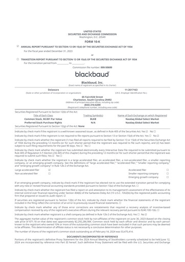 Thumbnail Blackbaud 10-K Annual Report 2023