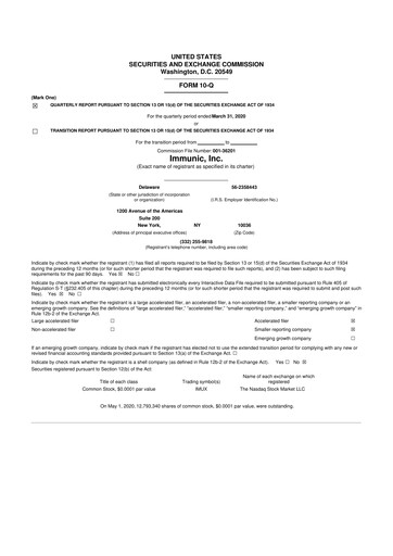 Thumbnail Immunic 10-Q Quarterly Report FY2020 