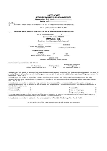 Thumbnail Immunic 10-Q Quarterly Report FY2025 