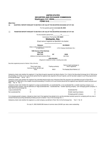 Thumbnail Immunic 10-Q Quarterly Report FY2025 