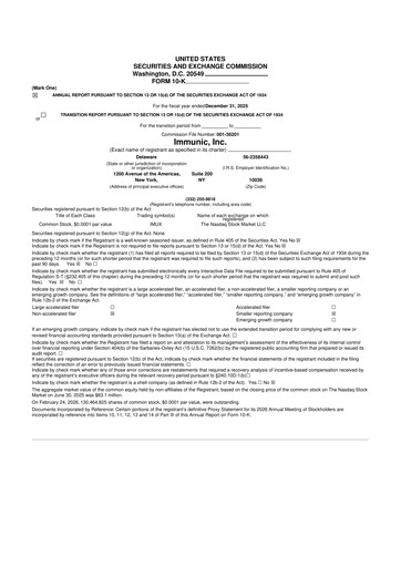 Thumbnail Immunic 10-K Annual Report 2025