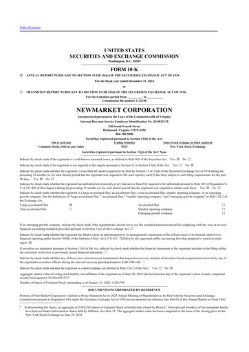 Thumbnail NewMarket Corp 10-K Annual Report 2024