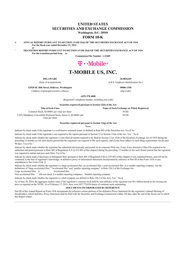 Thumbnail T-Mobile US 10-K Annual Report 2014