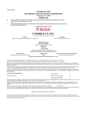 Thumbnail T-Mobile US 10-K Annual Report 2021