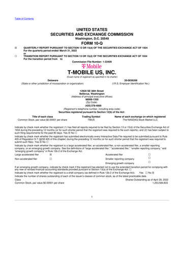 Thumbnail T-Mobile US 10-Q Quarterly Report FY2022 