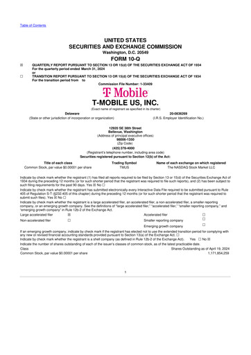 Thumbnail T-Mobile US 10-Q Quarterly Report FY2024 