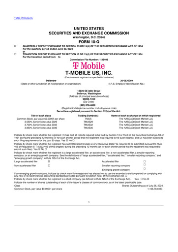 Thumbnail T-Mobile US 10-Q Quarterly Report FY2024 