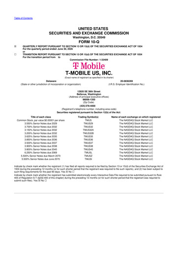 Vorschaubild T-Mobile US 10-Q Quartalsbericht 2026 
