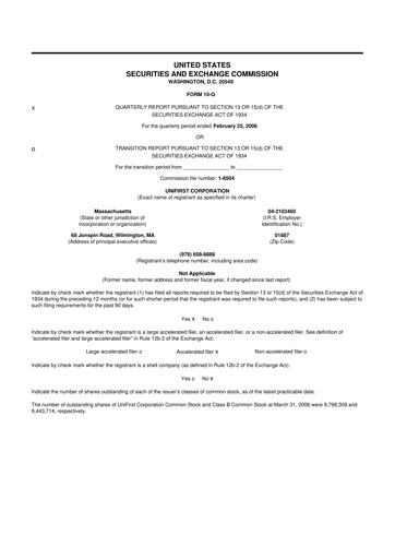 Vorschaubild UniFirst 10-Q Quartalsbericht  