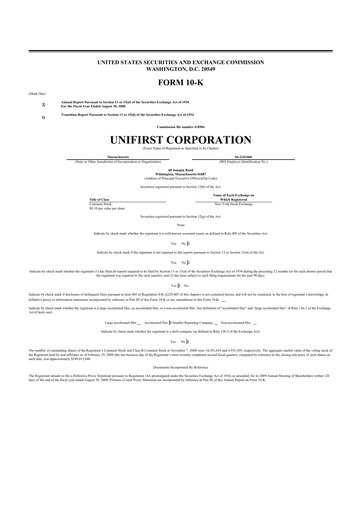 Thumbnail UniFirst 10-K Annual Report 