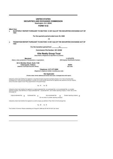 Thumbnail Kite Realty 10-Q Quarterly Report FY 