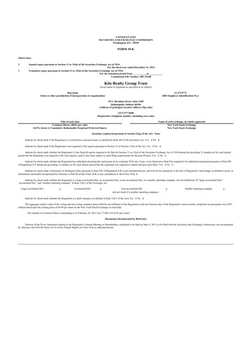 Thumbnail Kite Realty 10-K Annual Report 2012