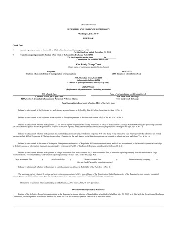 Thumbnail Kite Realty 10-K Annual Report 2014