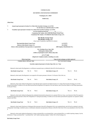 Thumbnail Kite Realty 10-K Annual Report 