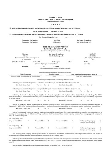 Thumbnail Kite Realty 10-K Annual Report 