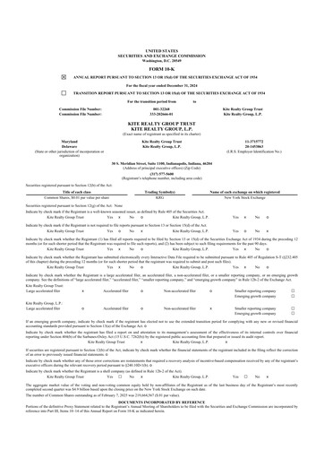 Thumbnail Kite Realty 10-K Annual Report 