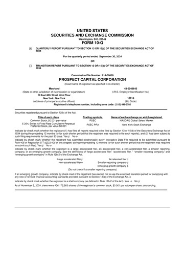 Thumbnail Prospect Capital 10-Q Quarterly Report FY2025 