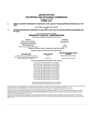 Miniature Prospect Capital 10-K Rapport annuel 2025