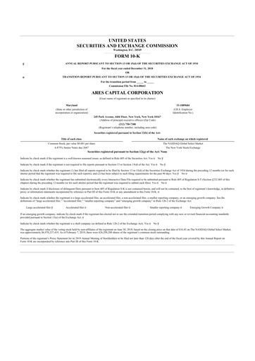 Thumbnail Ares Capital
 10-K Annual Report 