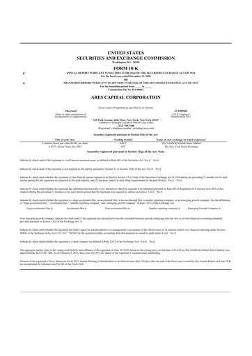 Thumbnail Ares Capital
 10-K Annual Report 