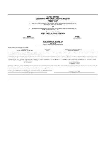 Thumbnail Ares Capital
 10-Q Quarterly Report FY2025 