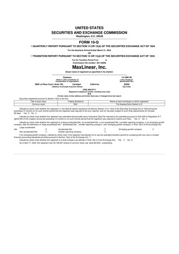 Thumbnail MaxLinear 10-Q Quarterly Report FY2024 