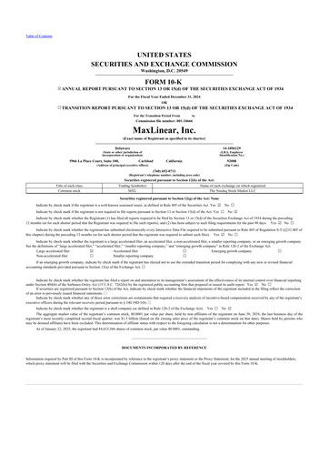 Thumbnail MaxLinear 10-K Annual Report 2024