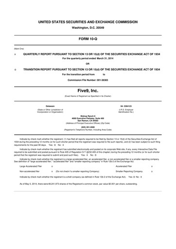 Miniature Five9 10-Q Rapport trimestriel 2014 